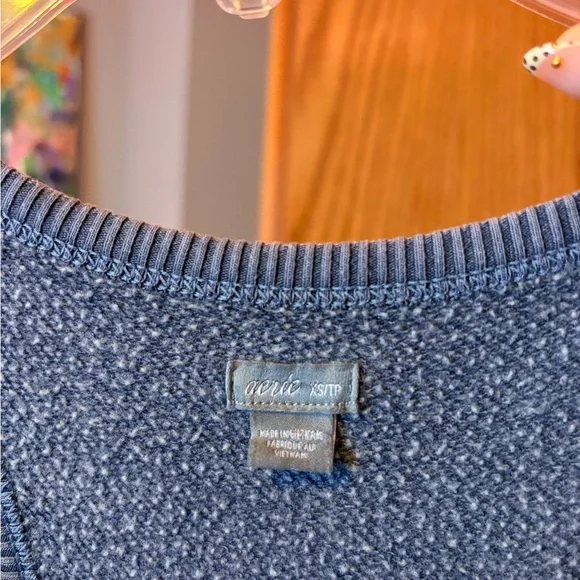 Aerie Textured Blue Romper - Picture 2 of 2